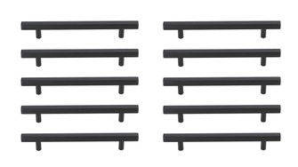 Dior Bar Pull Multipack (set of 10) in Matte Black (173|PL402-6-MB-10PK)