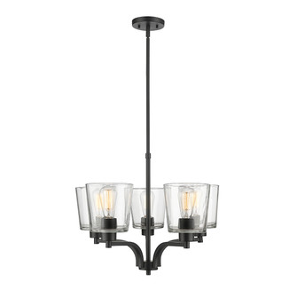 Evalon Five Light Chandelier in Matte Black (59|497005-MB)