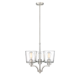 Evalon Three Light Chandelier in Brushed Nickel (59|497003-BN)