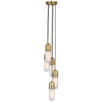 Junio LED Pendant in Hand-Rubbed Antique Brass (268|TOB 5645HAB-FG-5)