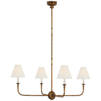 Piaf Four Light Chandelier in Antique Gild (268|TOB 5451AG-L)