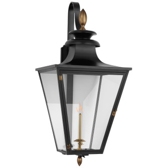 Albermarle Gas Gas Wall Lantern in Matte Black and Brass (268|CHO 2437BLK-CG)