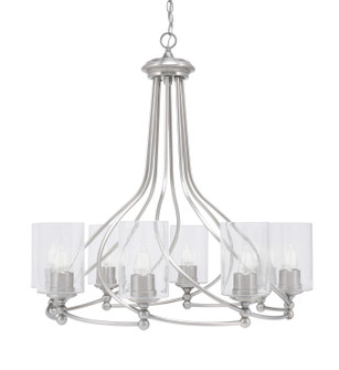 Capri Eight Light Chandelier in Brushed Nickel (200|908-BN-300)