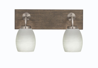 Oxbridge Two Light Bathroom Lighting in Graphite & Painted Distressed Wood-look (200|1772-GPDW-615)