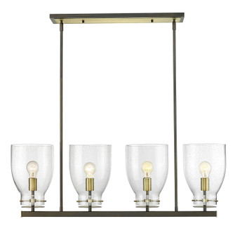 Shelby Four Light Chandelier in Oil Rubbed Bronze and Antique Brass (106|IN20001ORB)