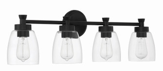 Henning Four Light Vanity in Flat Black (46|12730FB4)