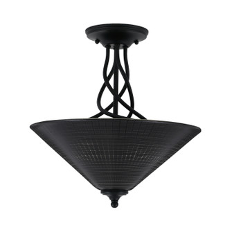 Capri Three Light Semi-Flush Mount in Matte Black (200|909-MB-4019)