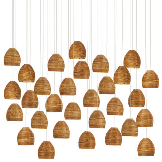 Beehive 30 Light Pendant in Natural Rattan/Silver (142|9000-1003)