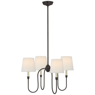 Vendome Four Light Chandelier in Bronze (268|TOB 5007BZ-L)