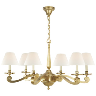 Myrna Six Light Chandelier in Natural Brass (268|AH 5010NB-L)