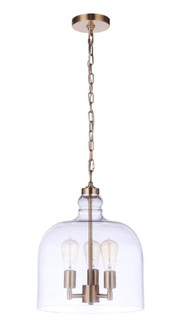 Jackson Three Light Pendant in Satin Brass (46|P975SB3)