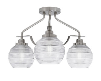 Odyssey Three Light Semi-Flush Mount in Brushed Nickel (200|2607-BN-5110)