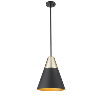 Annos One Light Pendant in Matte Black Modern Gold (59|9241-MB/MG)