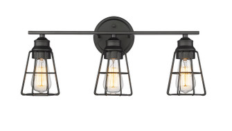 Three Light Vanity in Matte Black (59|3383-MB) Three Light Vanity in Matte Black (59|3383-MB)