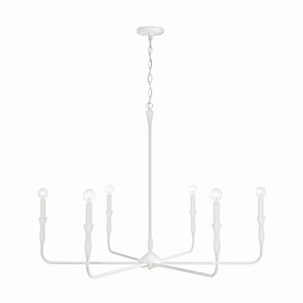 Paloma Six Light Chandelier in Textured White (65|450362XW)