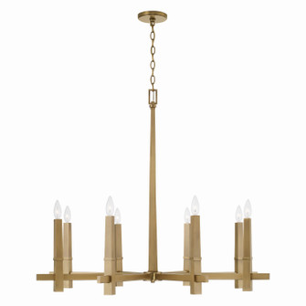 Blake Eight Light Chandelier in Aged Brass (65|449681AD)