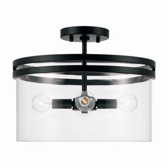 Fuller Four Light Semi-Flush Mount in Matte Black (65|248741MB)