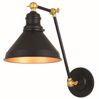 Alexis One Light Swing Arm Wall Light in Oil Rubbed Bronze and Satin Gold (63|W0398)