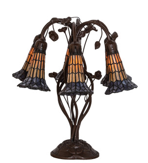 Stained Glass Pond Lily Six Light Table Lamp in Antique (57|255816)
