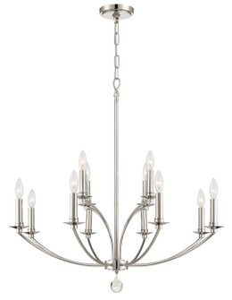 Mila 12 Light Chandelier in Polished Nickel (60|MIL-8012-PN)