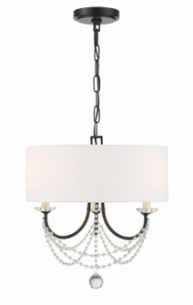 Delilah Three Light Mini Chandelier in Matte Black (60|DEL-90803-MK)