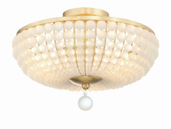 Bella Three Light Semi Flush Mount in Antique Gold (60|BLA-10660-GA)