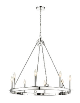 Barclay Eight Light Chandelier in Polished Nickel (224|482R-8PN)