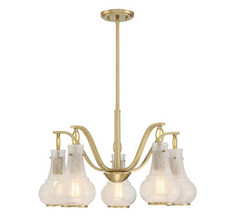 Adams Five Light Chandelier in Warm Brass (51|1-4419-5-322)