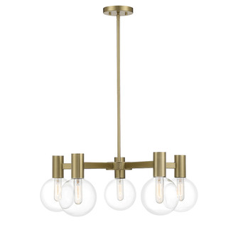 Wright Five Light Chandelier in Warm Brass (51|1-3073-5-322)