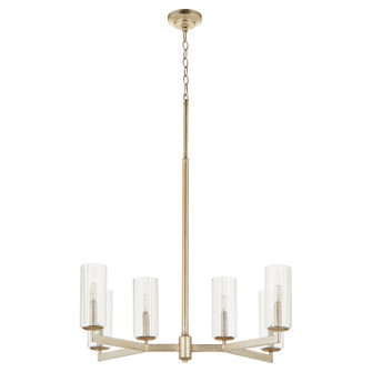 Merrick Six Light Chandelier in Aged Silver Leaf (19|674-6-60)