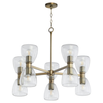 Relo Ten Light Chandelier in Dark Brass (19|615-10-81)