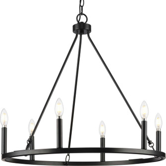 Gilliam Six Light Chandelier in Matte Black (54|P400313-31M)