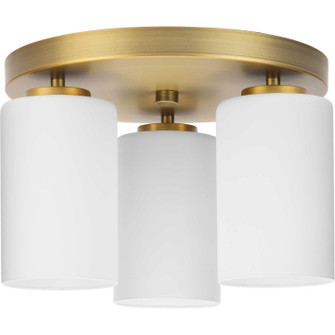 Cofield Three Light Flush Mount in Vintage Brass (54|P350238-163)