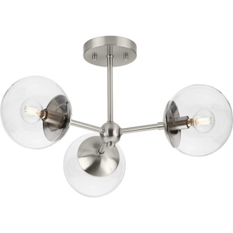 Atwell Three Light Flush Mount in Brushed Nickel (54|P350235-009)