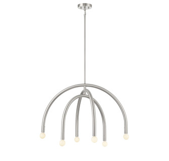 Six Light Chandelier in Brushed Nickel (446|M100115BN)