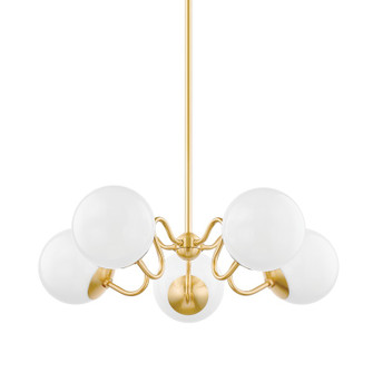 Havana Five Light Chandelier in Aged Brass (428|H772805-AGB)