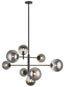 Averley Eight Light Chandelier in Black (423|C70708BKSM)