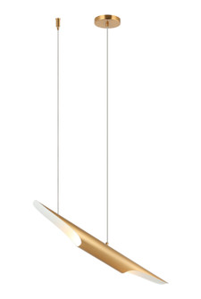 Stylus Two Light Chandelier in Aged Gold Brass (423|C32412AG)