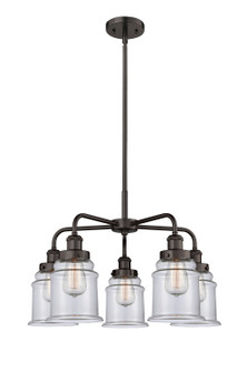Downtown Urban Five Light Chandelier in Oil Rubbed Bronze (405|916-5CR-OB-G182)