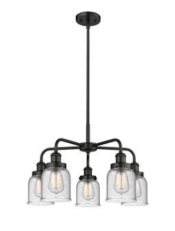 Downtown Urban Five Light Chandelier in Matte Black (405|916-5CR-BK-G54)