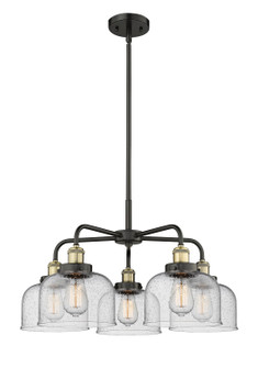 Downtown Urban Five Light Chandelier in Black Antique Brass (405|916-5CR-BAB-G74)