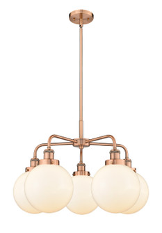 Downtown Urban Five Light Chandelier in Antique Copper (405|916-5CR-AC-G201-8)