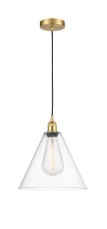 Downtown Urban One Light Pendant in Satin Gold (405|616-1P-SG-GBC-122)