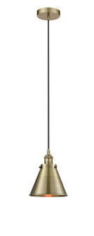 Downtown Urban One Light Pendant in Antique Brass (405|616-1PH-AB-M13-AB)