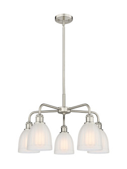 Downtown Urban Five Light Chandelier in Satin Nickel (405|516-5CR-SN-G441)