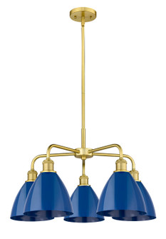Downtown Urban Five Light Chandelier in Satin Gold (405|516-5CR-SG-MBD-75-BL)