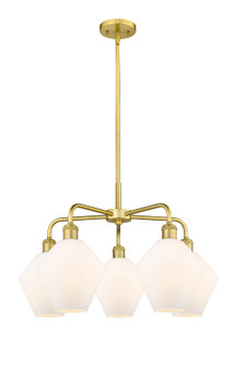 Downtown Urban Five Light Chandelier in Satin Gold (405|516-5CR-SG-G651-8)