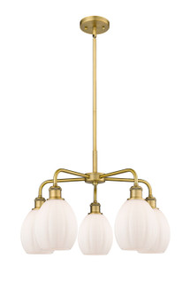 Downtown Urban Five Light Chandelier in Brushed Brass (405|516-5CR-BB-G81)