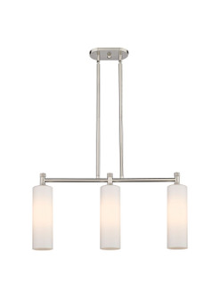 Downtown Urban LED Island Pendant in Satin Nickel (405|434-3I-SN-G434-12WH)