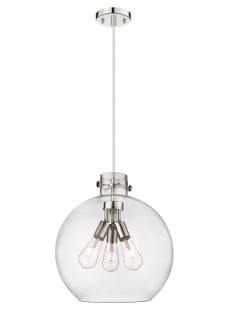 Downtown Urban Three Light Pendant in Polished Nickel (405|410-3PL-PN-G410-16SDY)